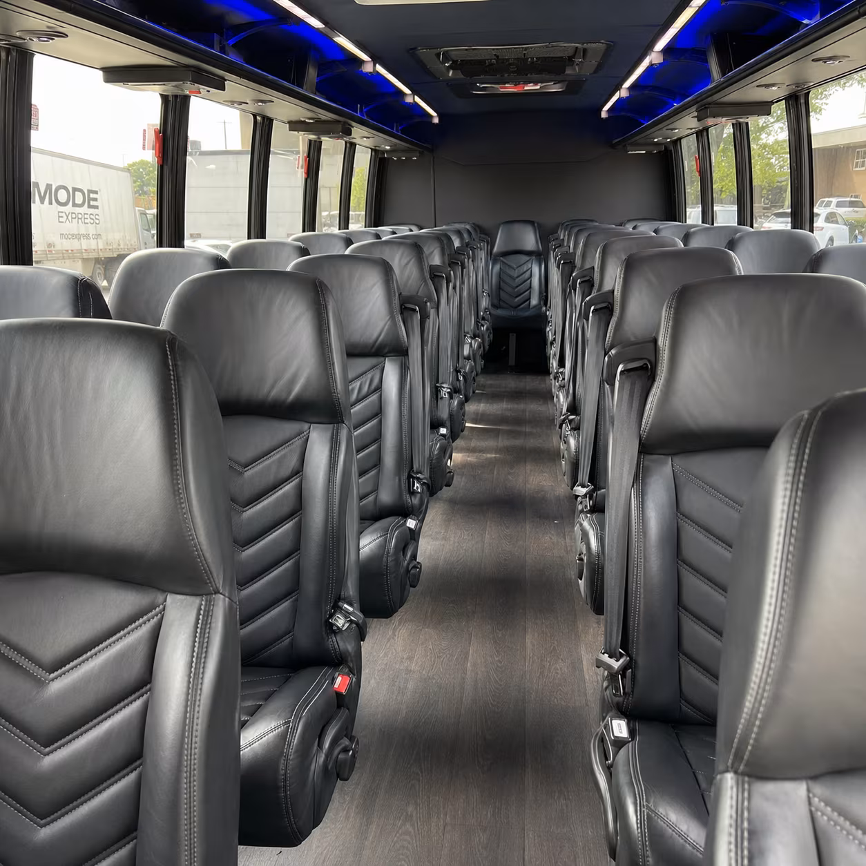 visalia wedding transportation onboard seating